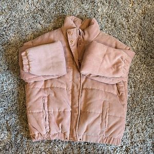 Pastel Pink Puff Coat | Ashley by 26 Outerwear | Unisex Sz M